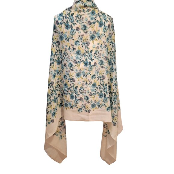 Vintage Banana Republic Womens Scarf Floral - Boho Cottagecore Feminine - Picture 2 of 7